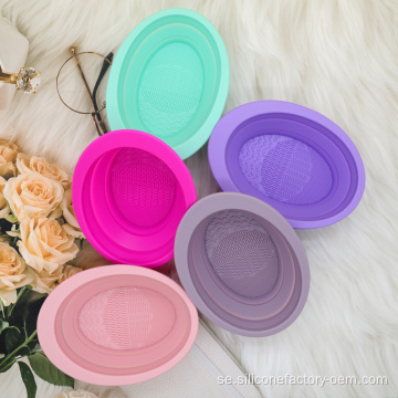 Makeup Brush Cleaning Bowl Brush Silicone Cleaning Pad